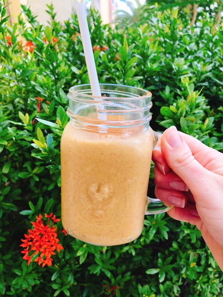 The easiest & most delicious vegan protein pumpkin pie smoothie! Perfect for fall (or any other time of year) for a healthy breakfast.