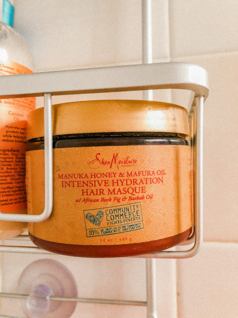 Shea Moisture manuka honey hydration hair mask | For my curly girls looking for a natural curly hair routine - this is for you! I'm sharing my daily hair routine that's so easy to implement | Vitality Vixens Healthy Lifestyle Blog