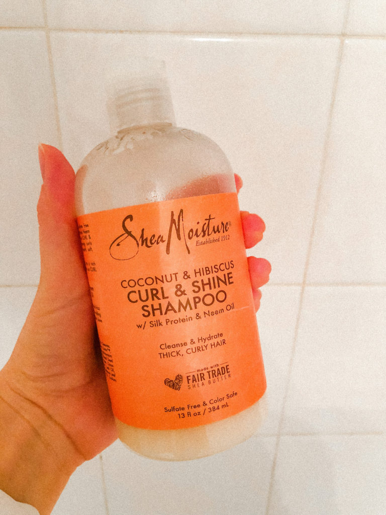 Shea Moisture curl & shine shampoo | For my curly girls looking for a natural curly hair routine - this is for you! I'm sharing my daily hair routine that's so easy to implement | Vitality Vixens Healthy Lifestyle Blog