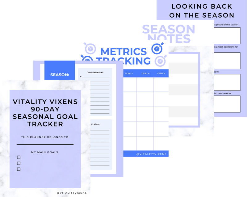 The Best 90-Day Goal Setting System (FREE Template) - Vitality Vixens