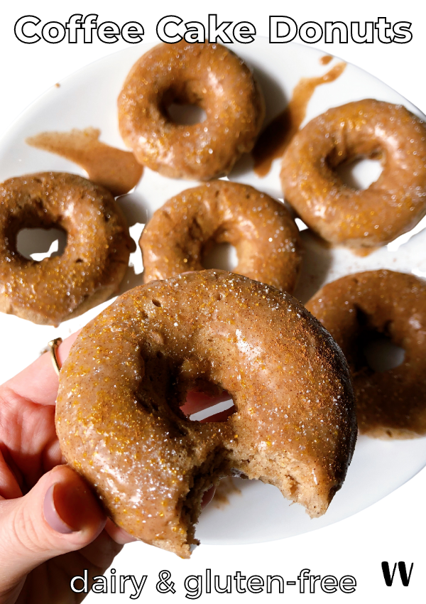 You like donuts? Oh, you like coffee cake too? Well... Why not have both? I bring you my gluten-free & dairy-free coffee cake donuts! | Vitality Vixens Healthy Lifestyle Blog