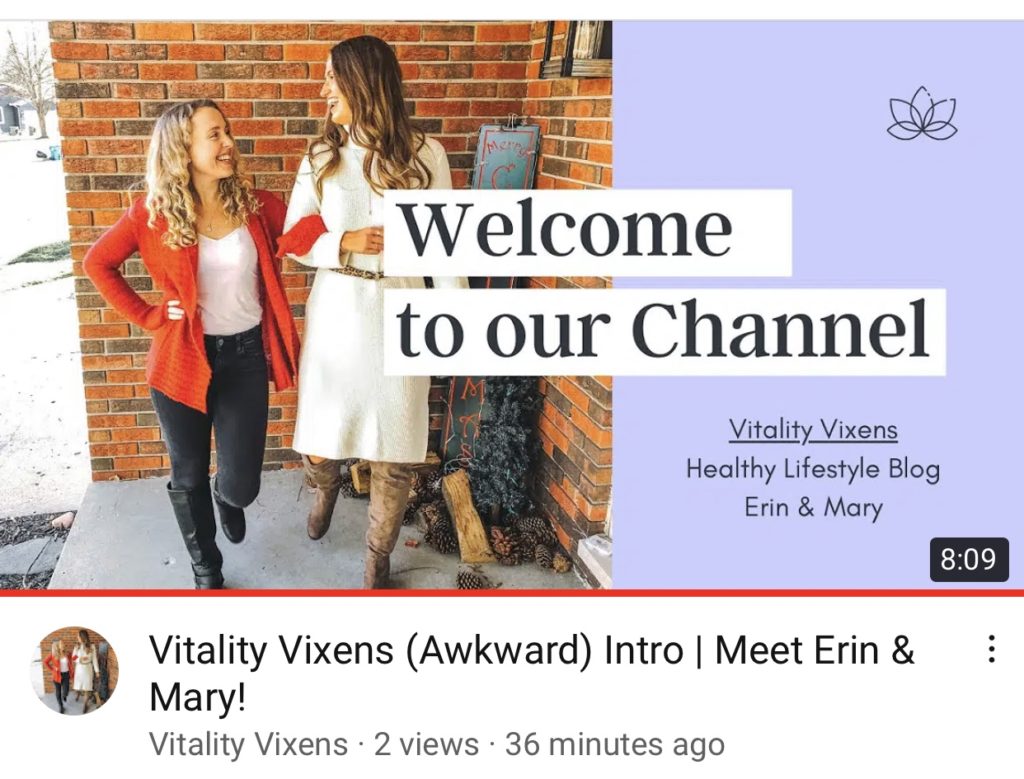We started a Vitality Vixens YouTube channel! Come check it out for fitness & nutrition tips, healthy recipes, and tips on living a balanced lifestyle.