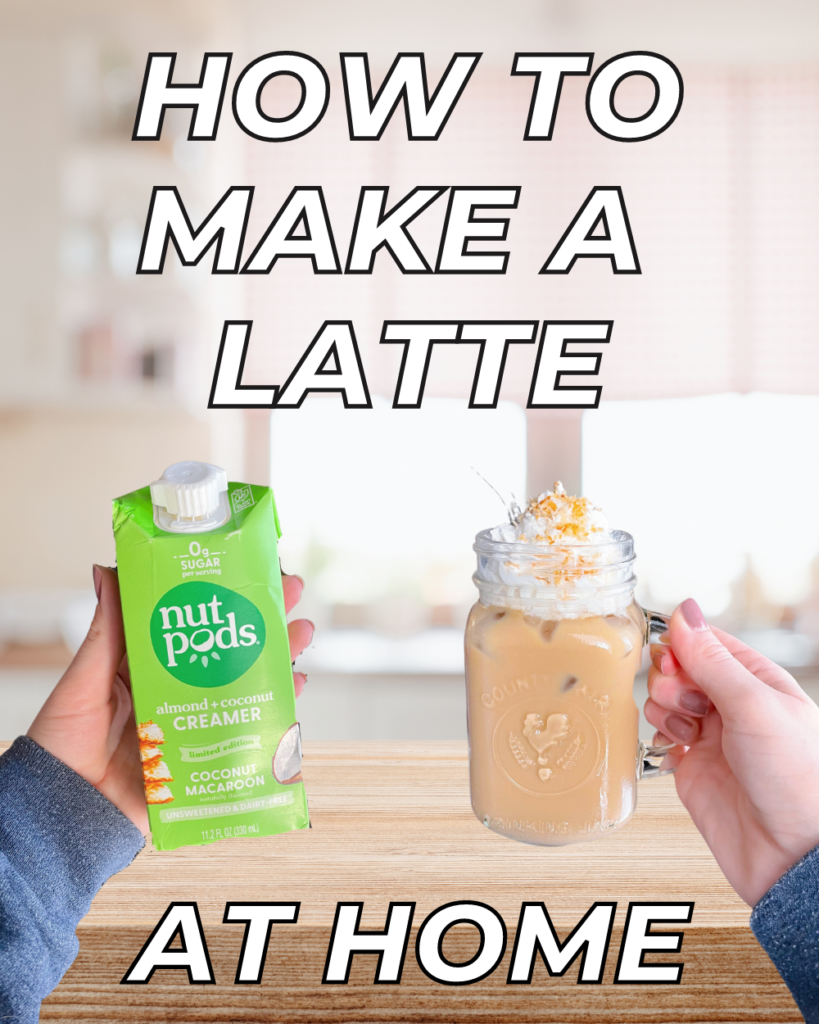 If you want to easily make a hot latte or iced latte at home (& save some time and money while you're at it)... This "how to" is for you. | Vitality Vixens Healthy Lifestyle Blog