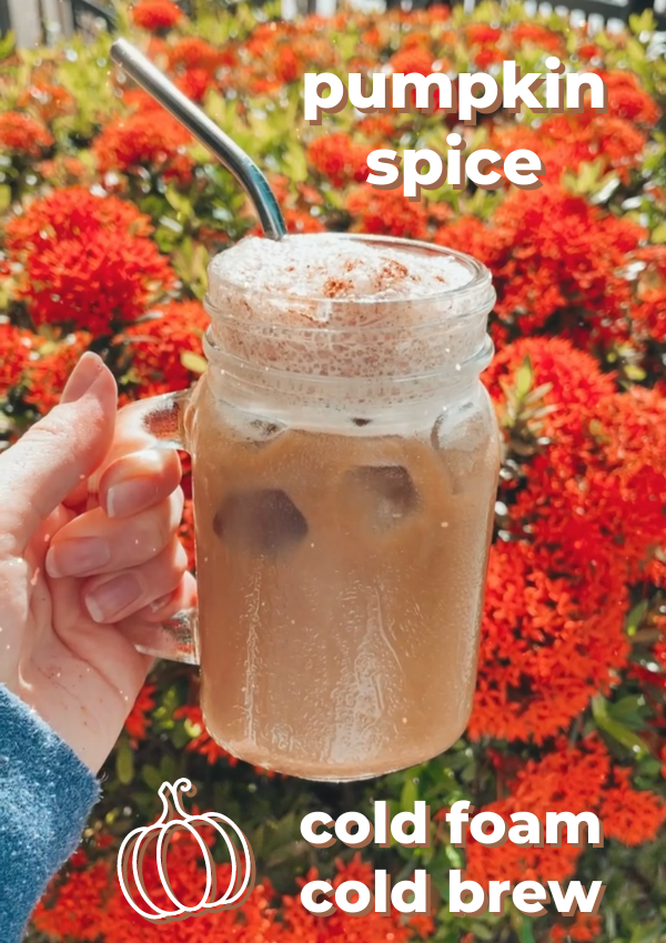 PUMPKIN SPICE COLD FOAM COLD BREW | The best recipe to get into the fall spirit (and be delightfully caffeinated) - this non-dairy pumpkin cold foam cold brew recipe. | Vitality Vixens Healthy Lifestyle Blog