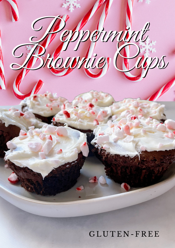Simple & easy gluten-free peppermint brownie cups. Perfect for your holiday parties, or a chill night in binge-watching Christmas movies! | Vitality Vixens Healthy Lifestyle Blog