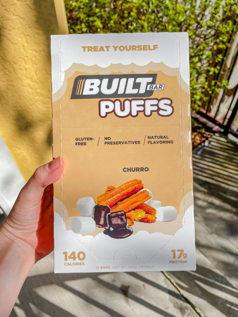 Built Puffs Churro | Sharing our honest opinions on the latest protein bars from Built Bar: the Built Puffs! These are more like a chocolate covered marshmallow than a protein bar. | Vitality Vixens Healthy Lifestyle Blog