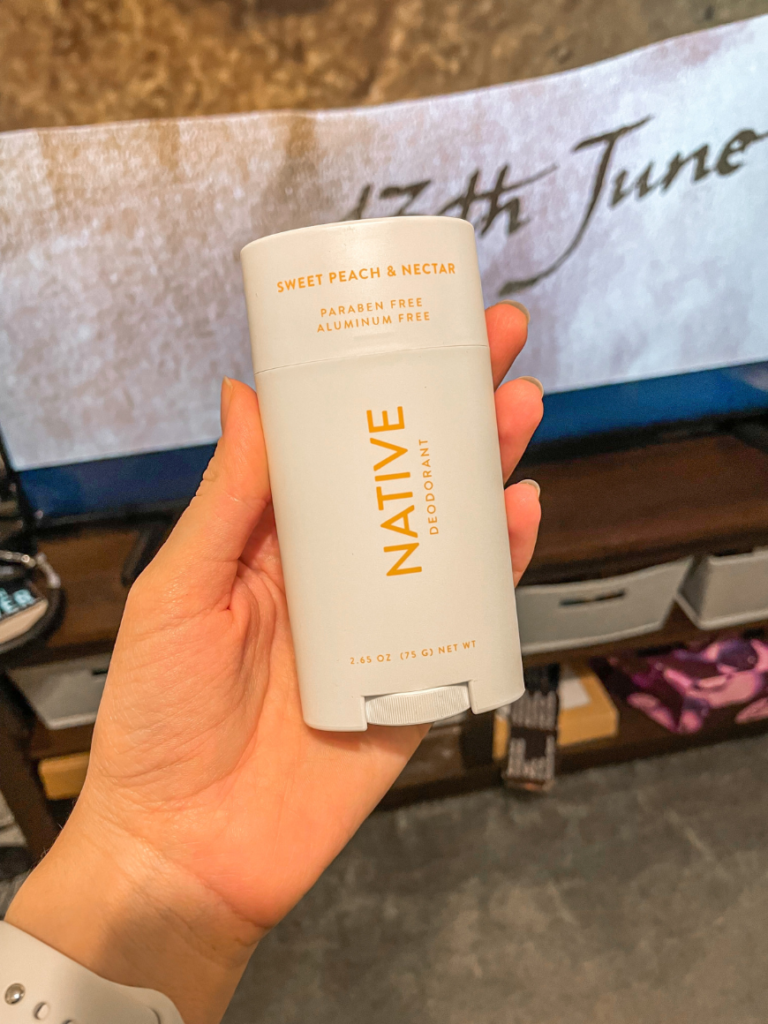 Native deodorant sweet peach & nectar  | Sharing my brutally honest opinions in this Native review. If you've been wanting to dry natural deodorant - read this BEFORE buying. | Vitality Vixens - healthy lifestyle blog