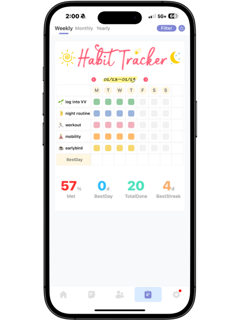 START 2025 OFF RIGHT (6 Life Hacks) | Vitality Vixens Healthy Lifestyle Blog | 4. Track your habits with this app